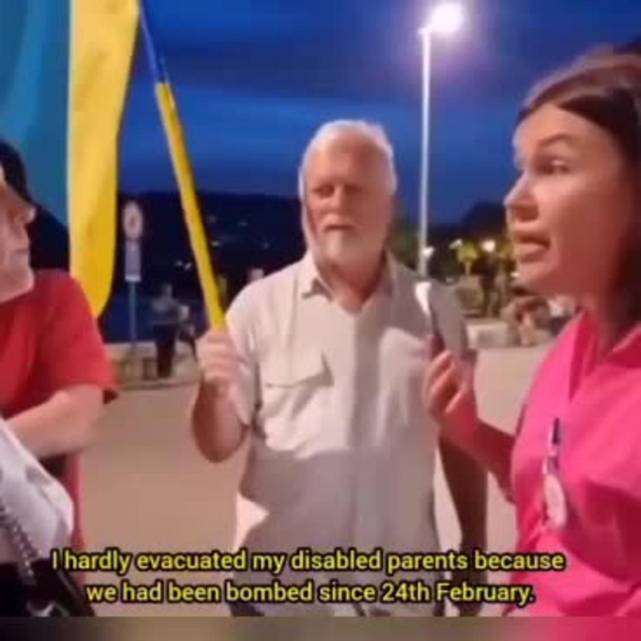 In Spain an argument broke out between Ukrainian refugees.
