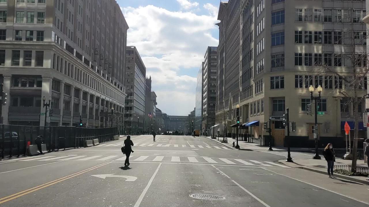 Empty streets of DC during Biden Inauguration