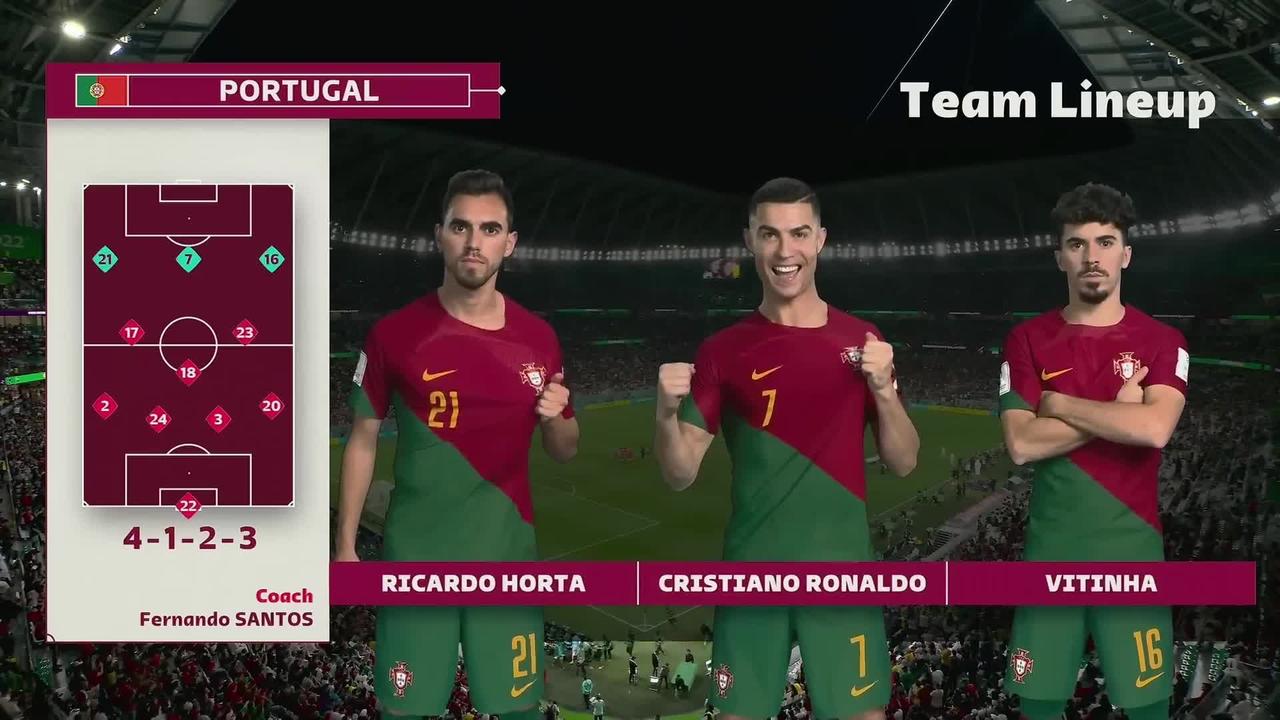 Portugal defeats South Korea 2-0 in Group H of the 2022 FIFA World Cup.