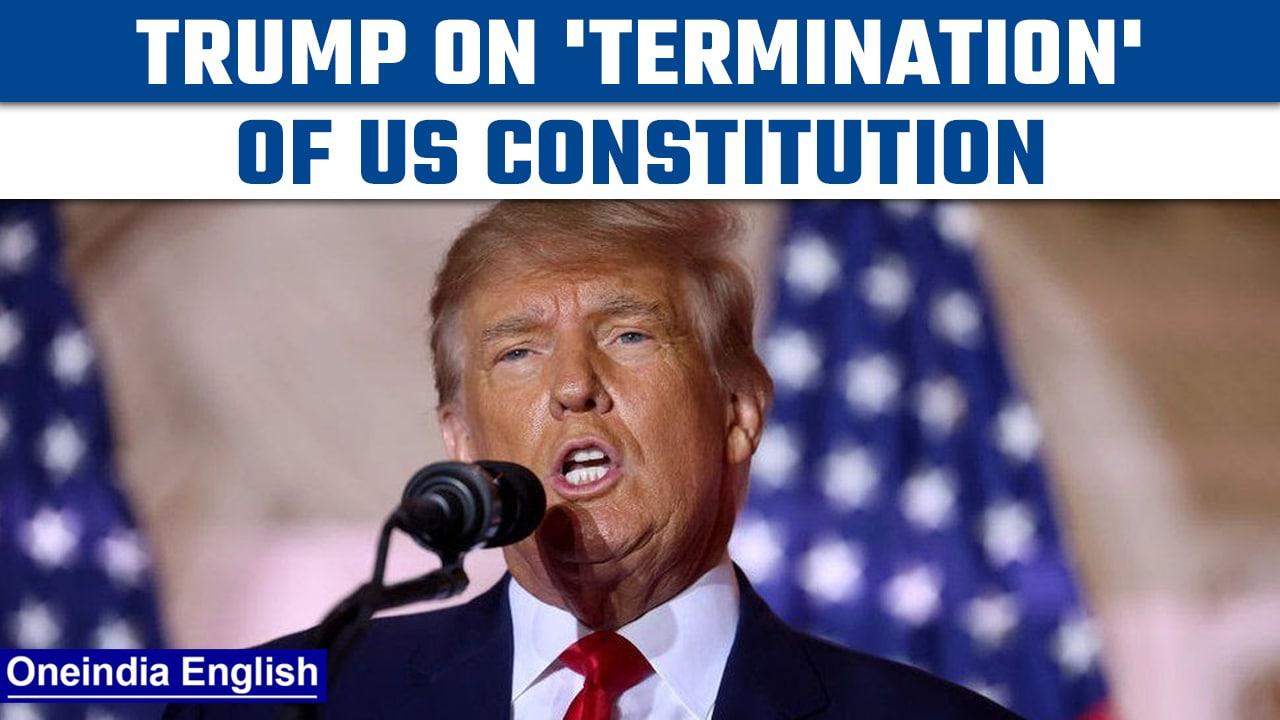 Donald Trump calls for termination of the US Constitution in social media post | Oneindia News*News