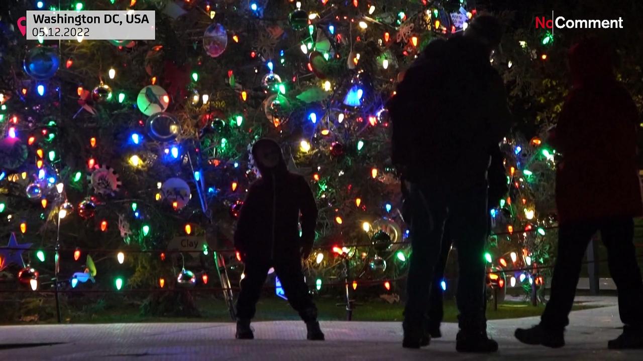 Christmas decorations light up cities around the world
