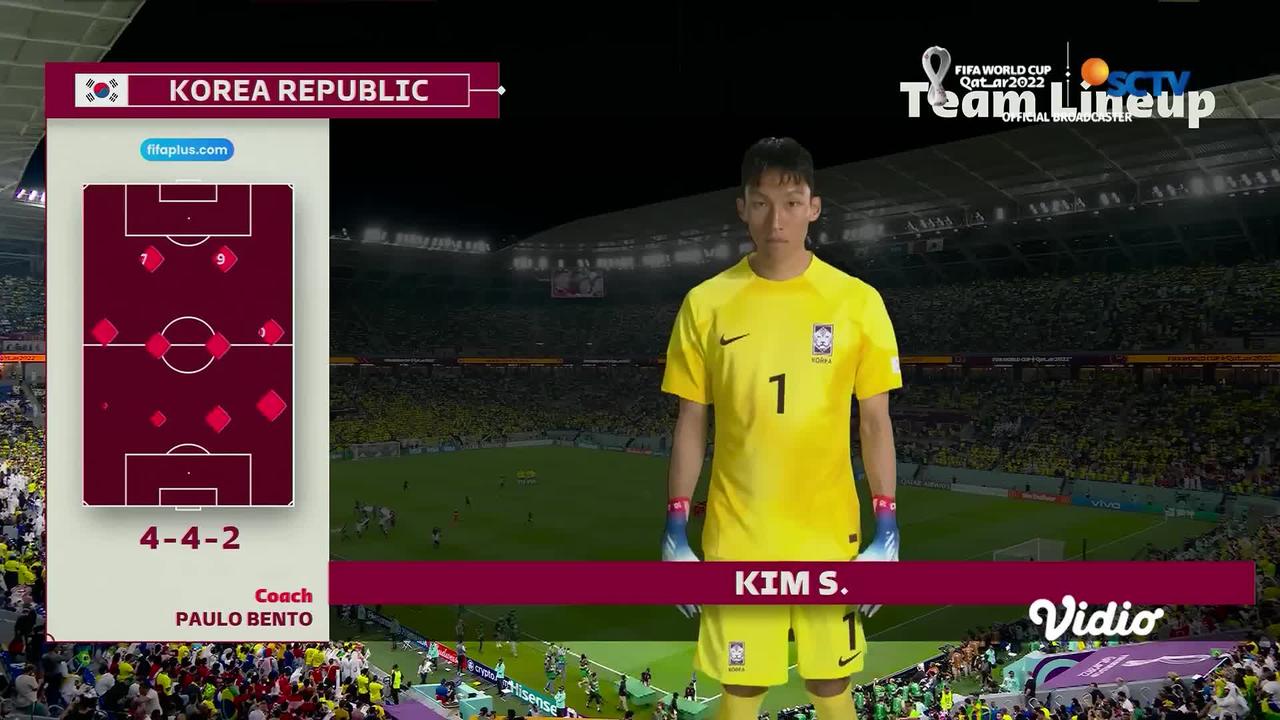 Starting Line Up Brazil vs Korea Republic | FIFA World Cup Qatar 2022