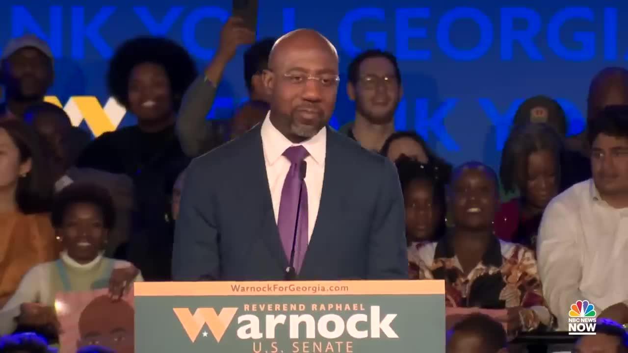 Warnock Celebrates Win Over Walker In Georgia Senate Runoff