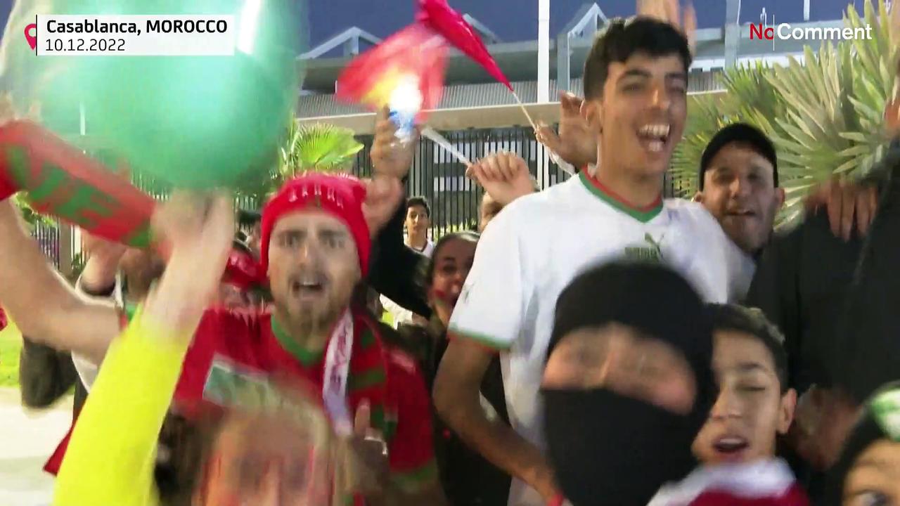Watch: Ecstatic Moroccans celebrate historic World Cup win