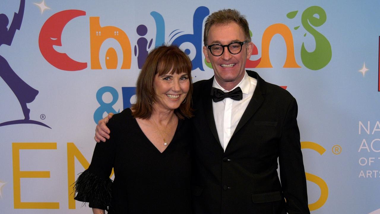 SpongeBob Tom Kenny and Jill Talley '1st Annual Children's & Family Emmy Awards' Purple Carpet in Los Angeles