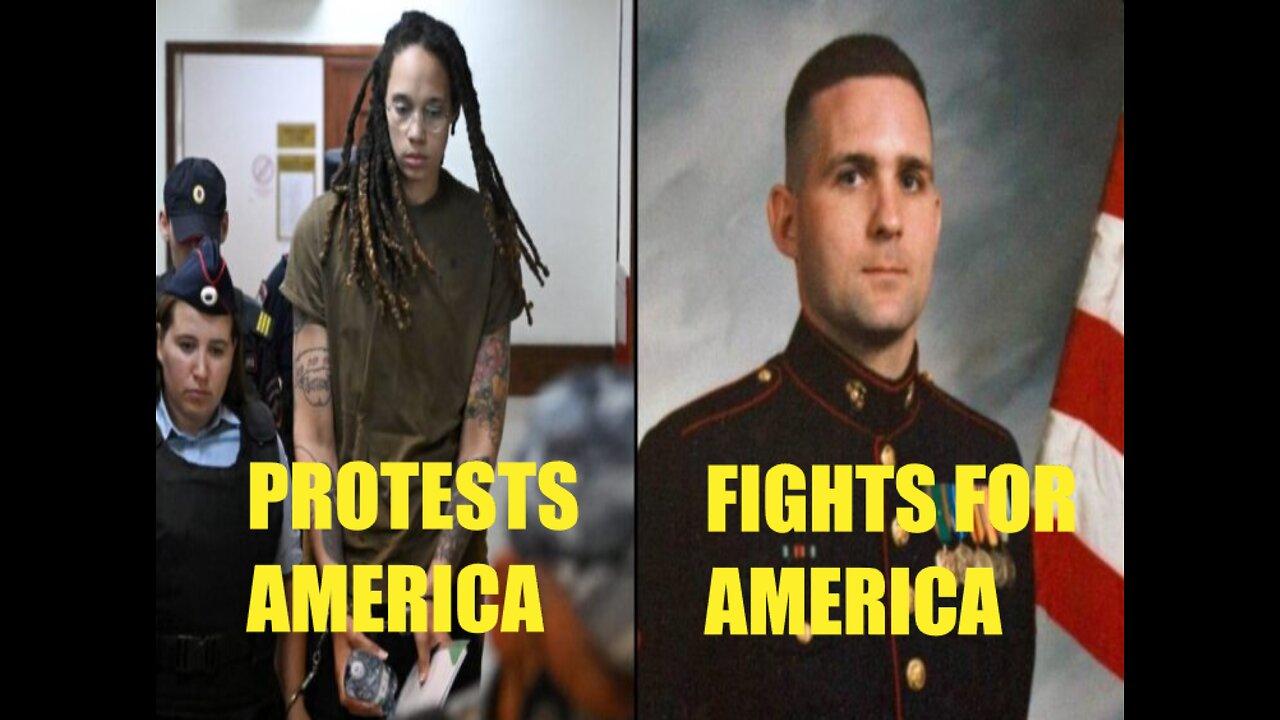 Brittney Griner who protest against the national anthem freed and Marine Paul Whelan not