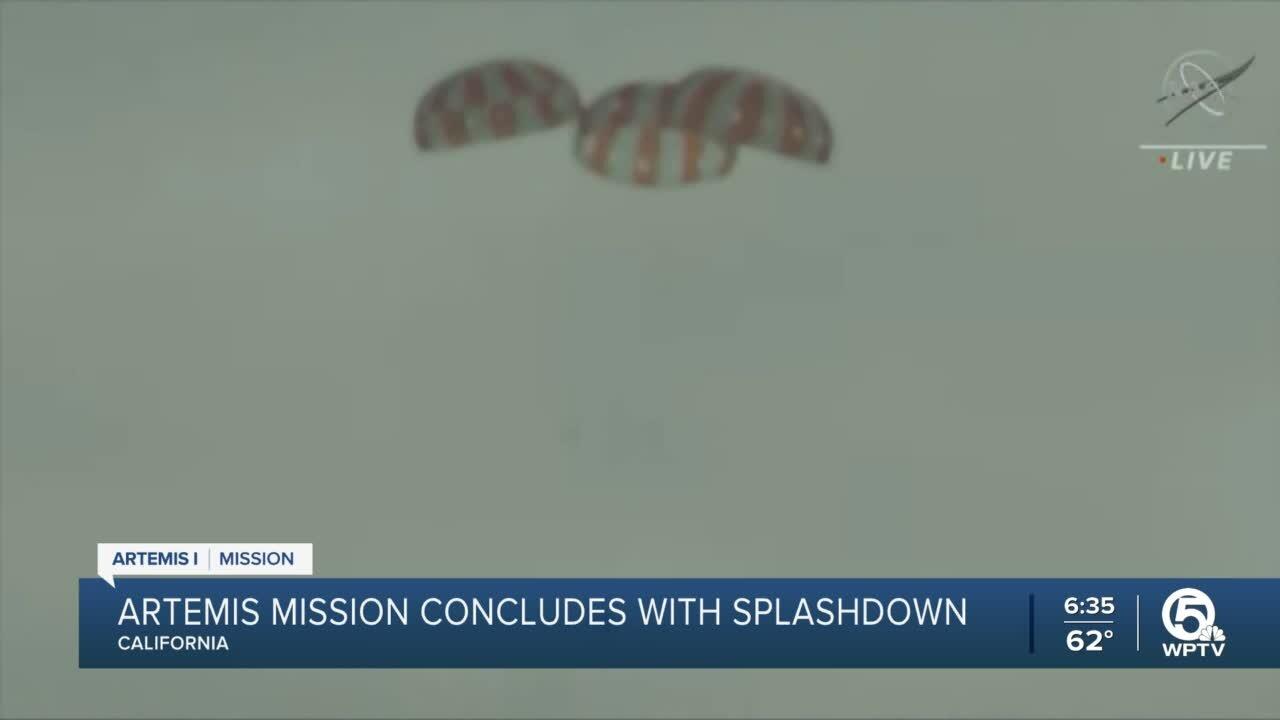 Splashdown! NASA's Orion spacecraft returns to Earth after lunar mission