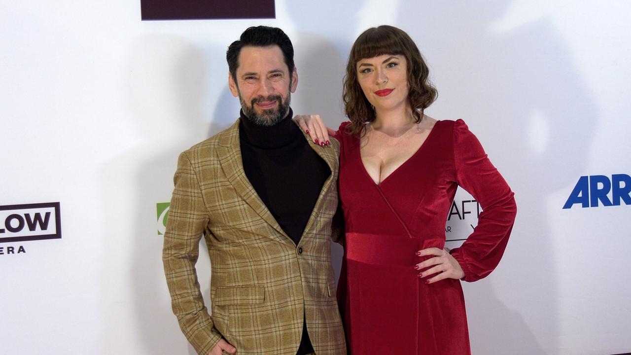 Aramis Sartorio and Nicole McClure 2022 Women in Media Holiday Toast Red Carpet, presented by Gurus Magazine