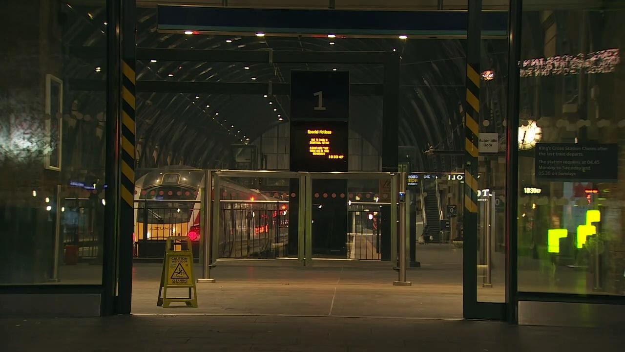 Kings Cross train station at a standstill amid strikes
