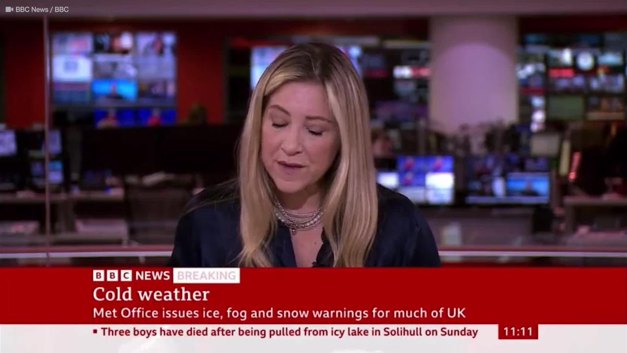 BBC presenter breaks down as she announces death of boys in frozen lake