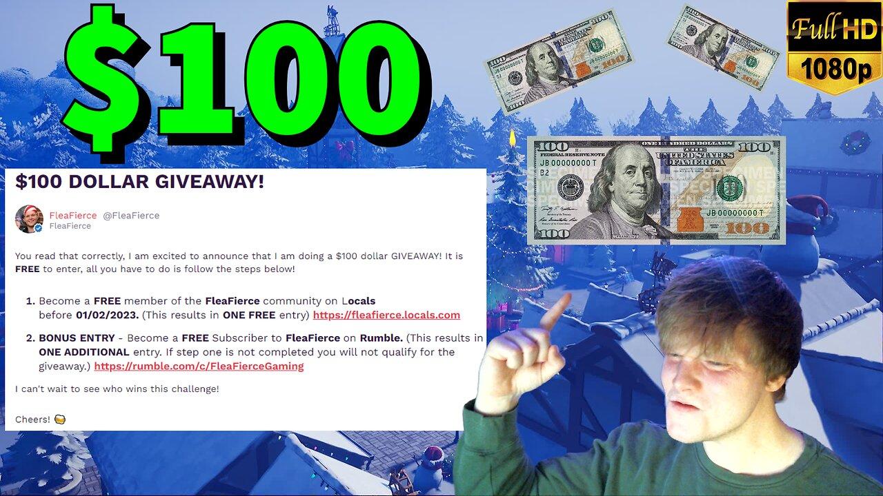 $100 DOLLAR GIVEAWAY! | FORTNITE With The FAM - WINTERFEST!