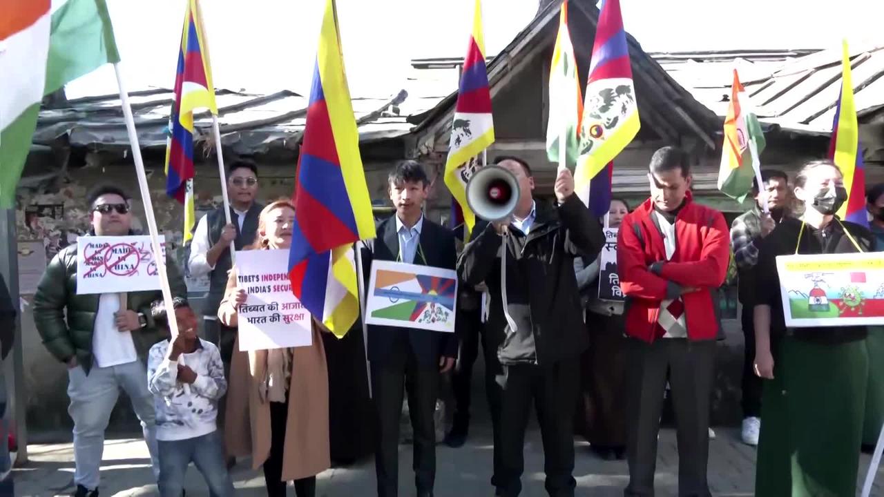 Tibetans protest over India-China border clash
