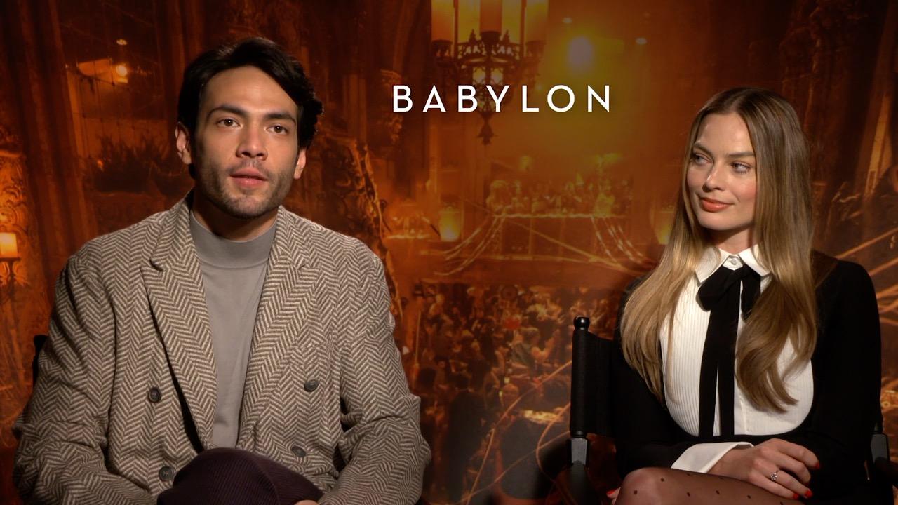 Margot Robbie and Diego Calva Babylon Interview