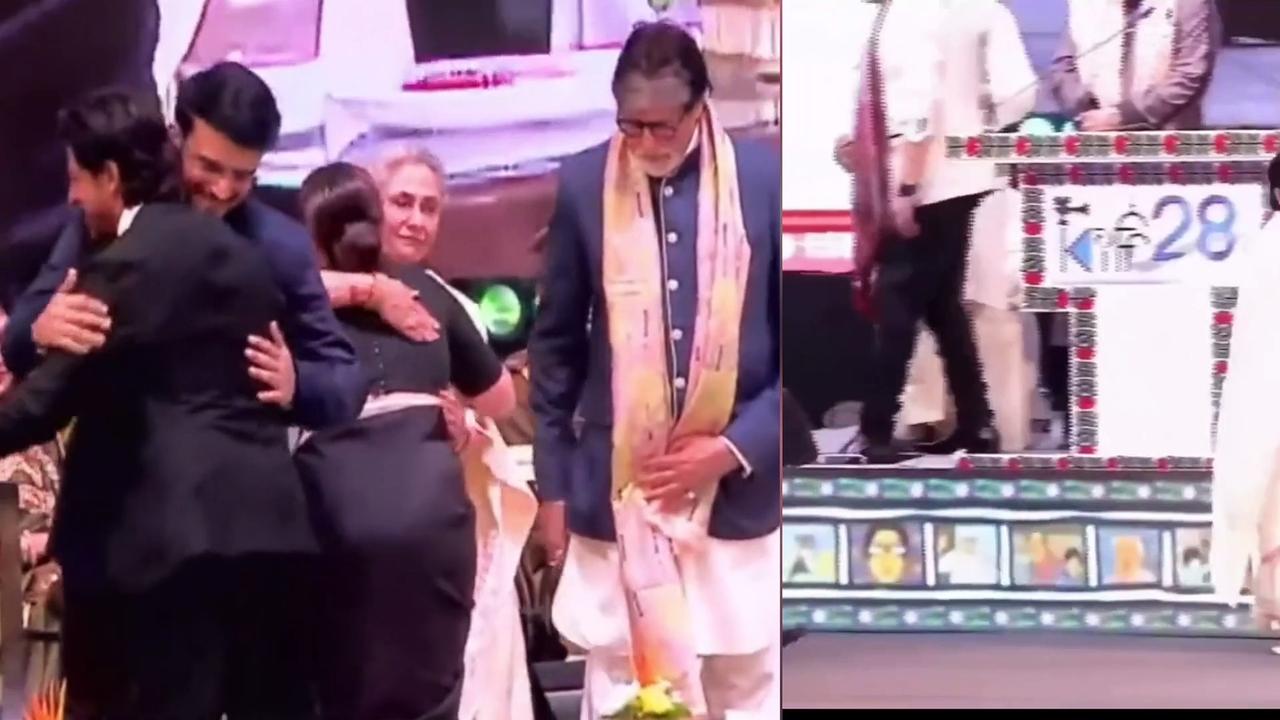 SRK touches feet of Amitabh Bachchan, Jaya Bachchan, Fans react