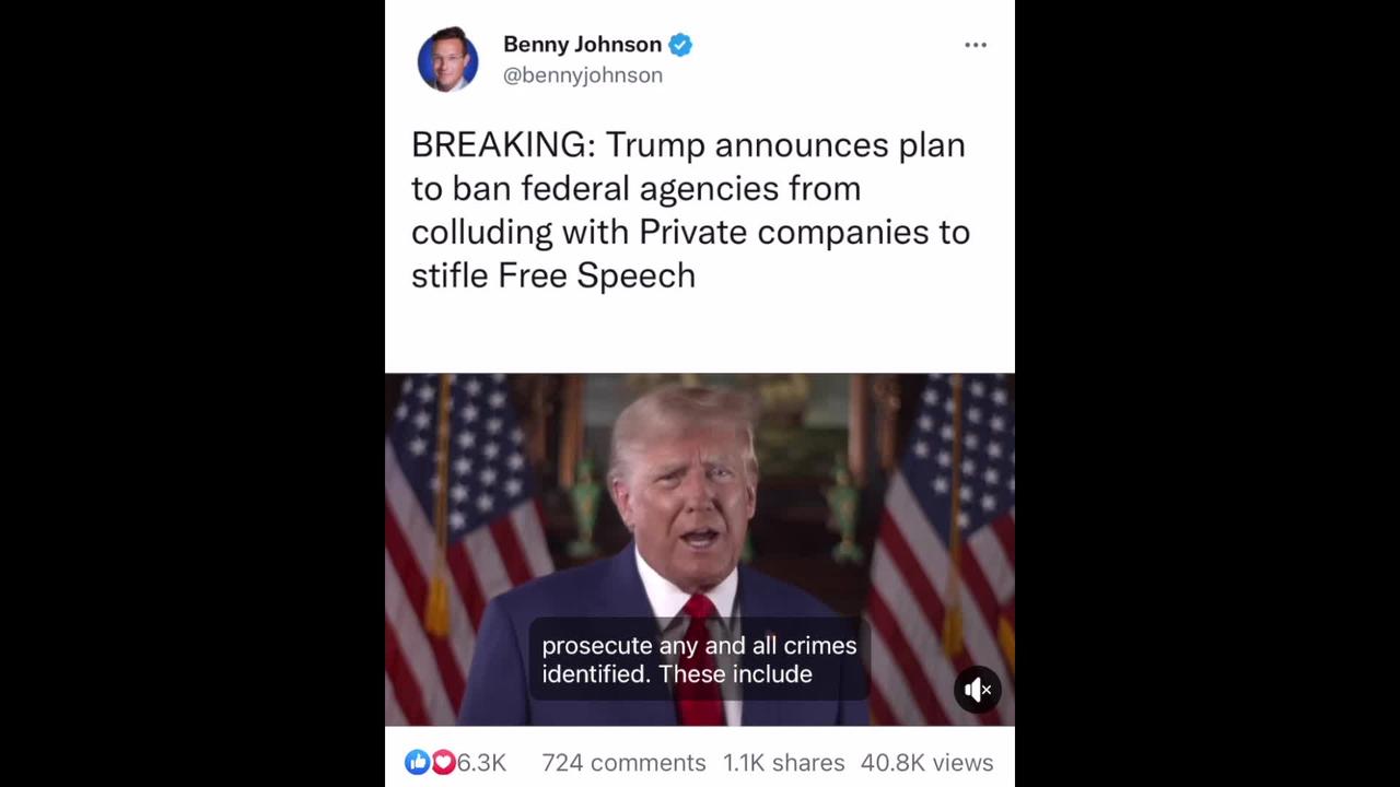 President Trump Free Speech Policy Proposal with Automatic Captions (CC)