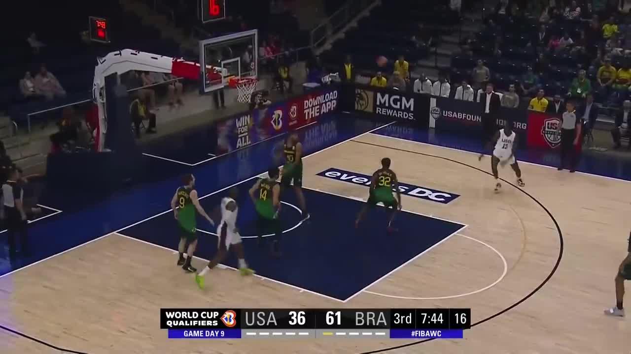 🇺🇸 USA vs 🇧🇷 Brazil | Basketball Highlights - #FIBAWC 2023 Qualifiers