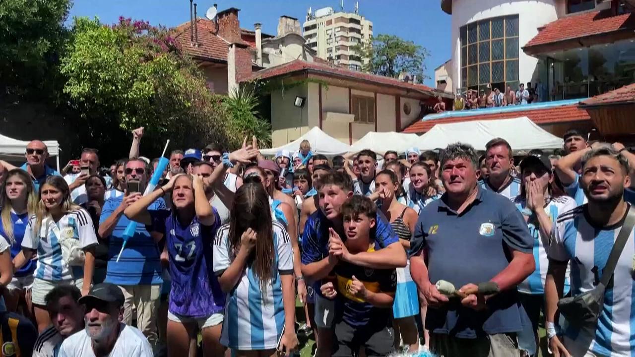 Watch: football fans In Buenos Aires see Argentina win the World Cup