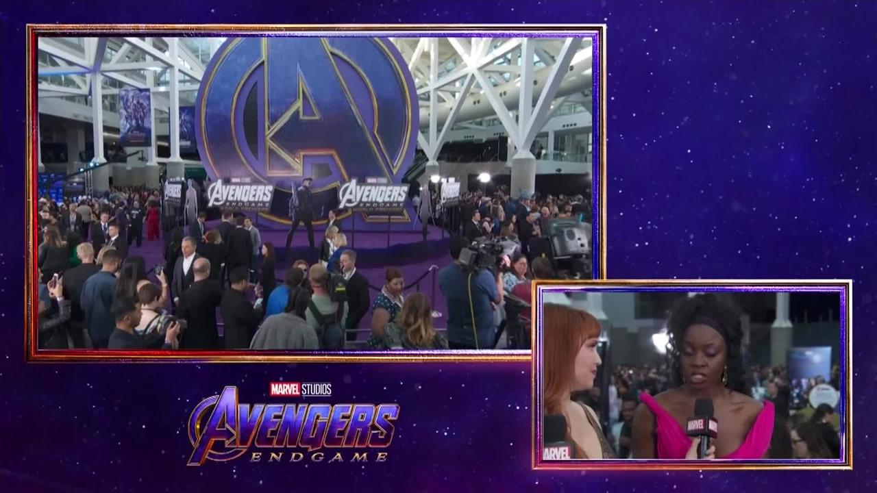 Danai Gurira talks working with the surviving Avengers LIVE from the Avengers Endgame Premiere