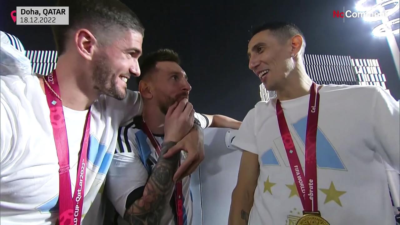 Watch: Open-top bus parade in Doha for Argentina’s World Cup champions