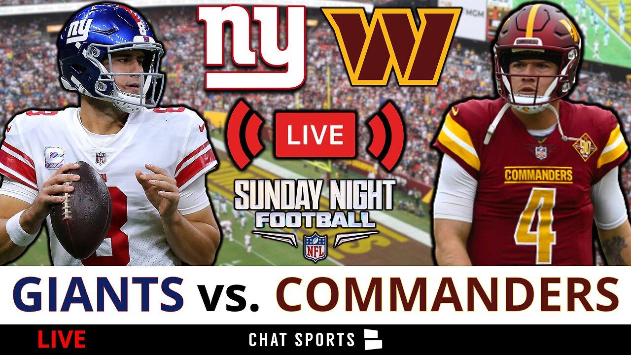 Giants vs. Commanders Live Stream, Scoreboard, PlayBy-Play, Highlights, Stats & Updates | SNF