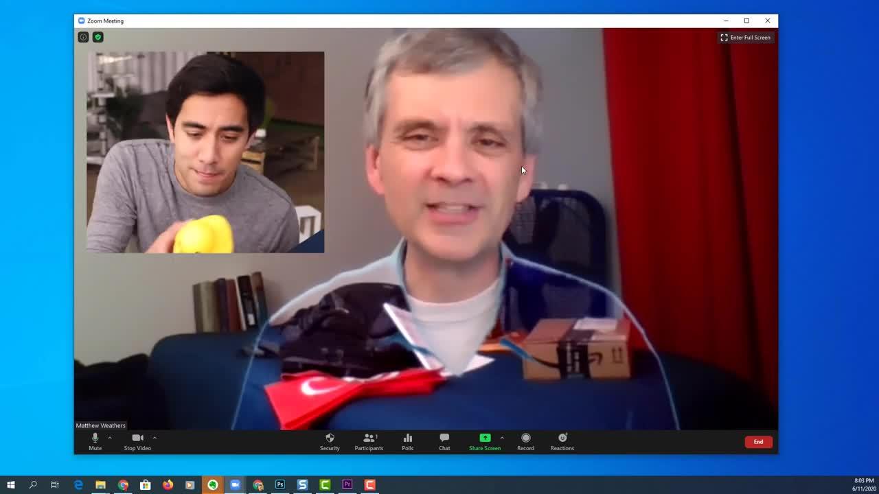 How to Make a Green Shirt Look Transparent in a Zoom Meeting