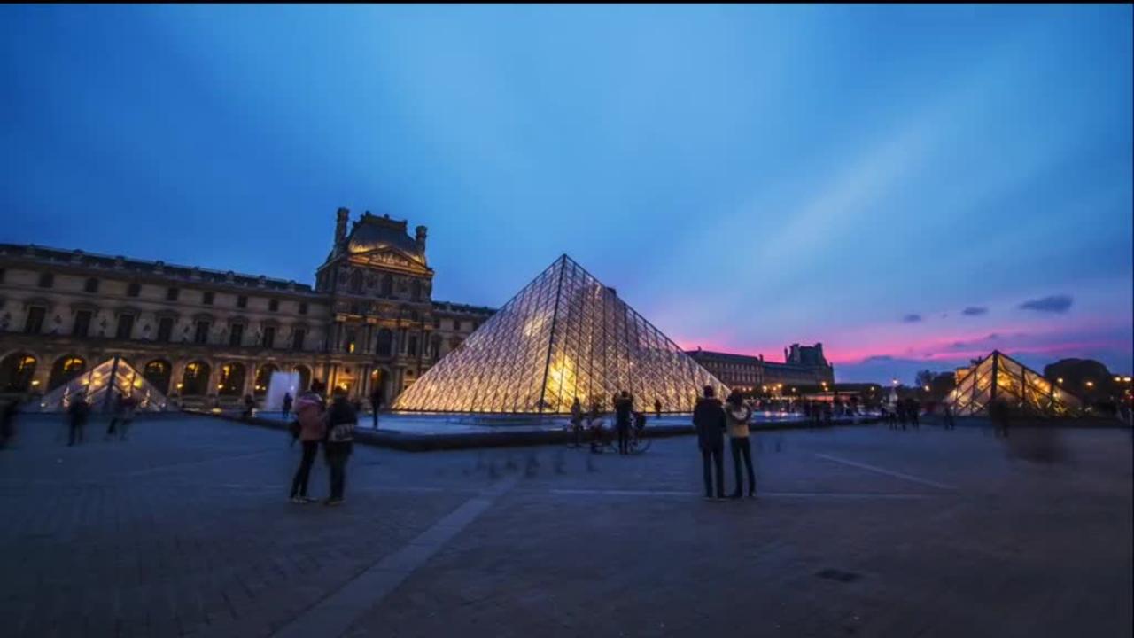 Day and Night at the Louvre in Paris