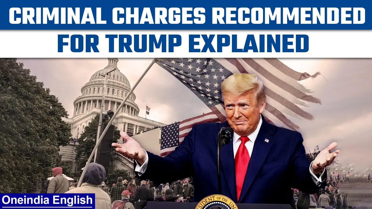 Explained: Trump Insurrection charges suggested by U.S. Capitol panel | Oneindia News *International