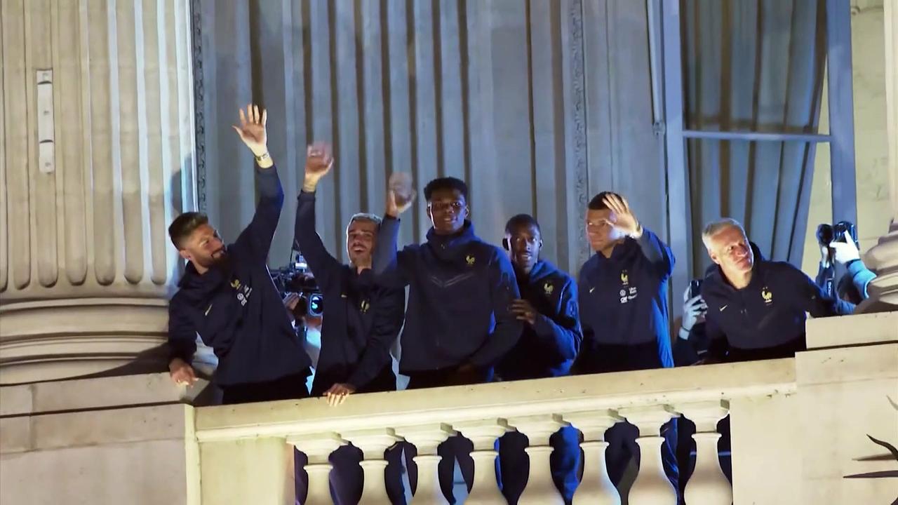 Watch: French national football team receive warm welcome in Paris despite loss