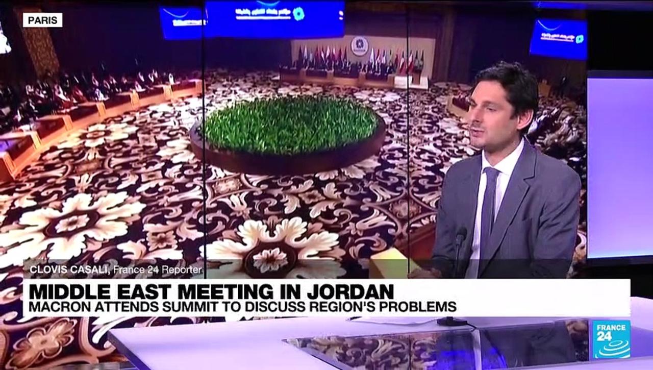 Macron attends Middle East meeting in Jordan to discuss region's problems