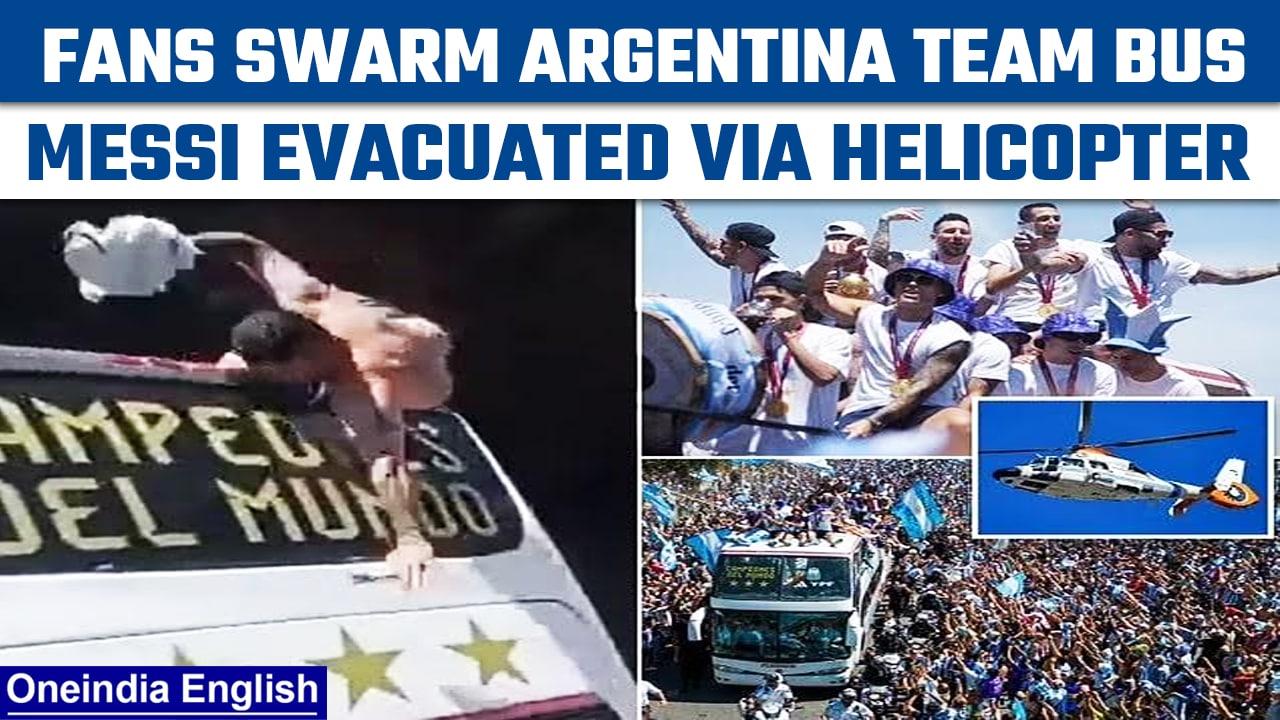 Messi Evacuated By Helicopter After Crowds Swarm Team Bus | Oneindia News *International