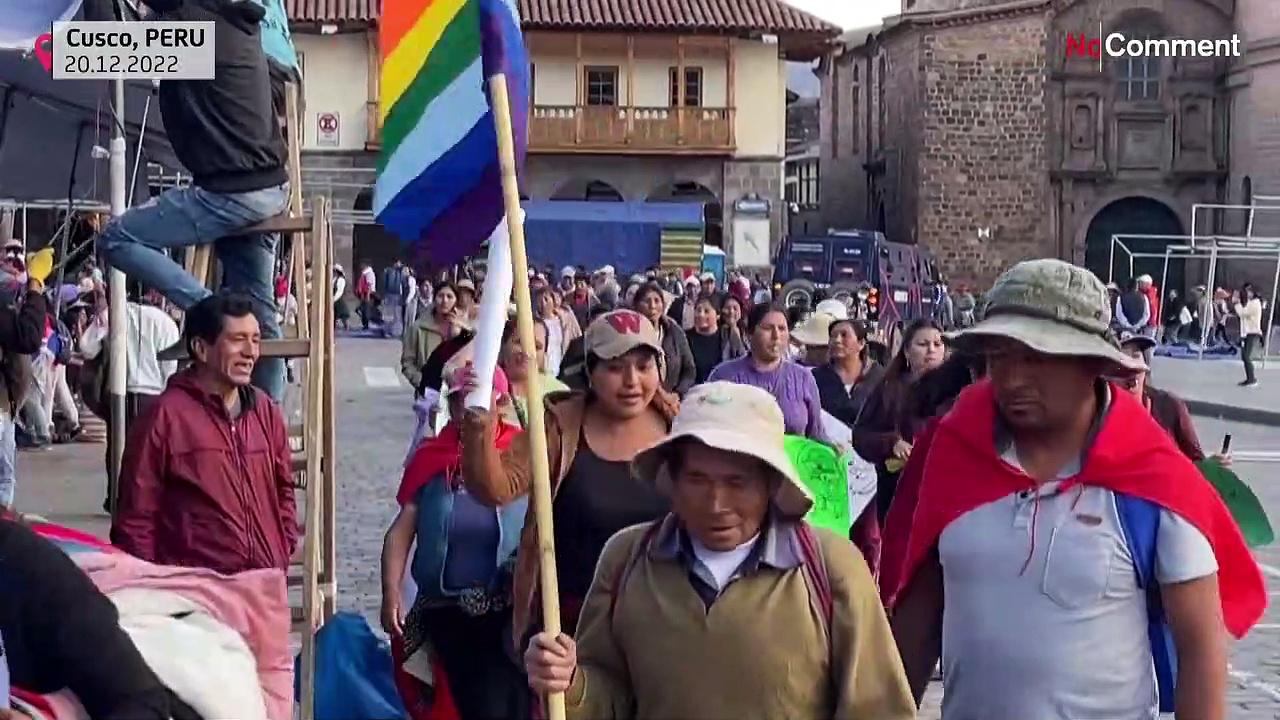 Peru: Hundreds protest in Cusco against new president
