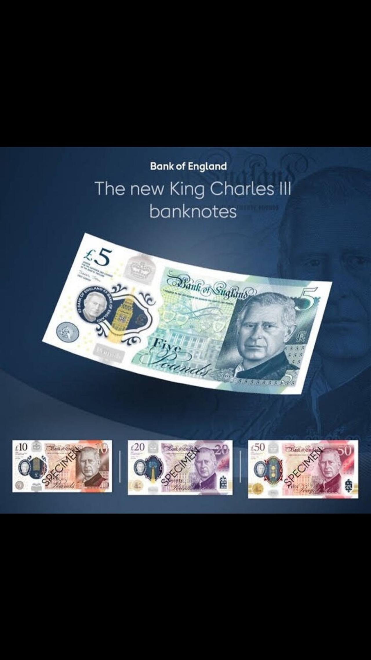 The Bank of England has unveiled the designs of King Charles III Bank notes