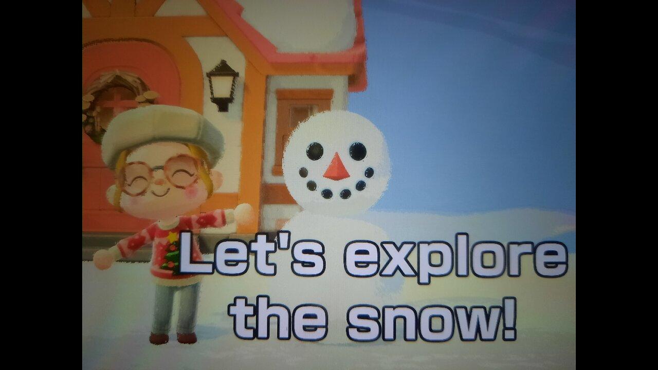 It finally snowed! Animal Crossing #23! :)