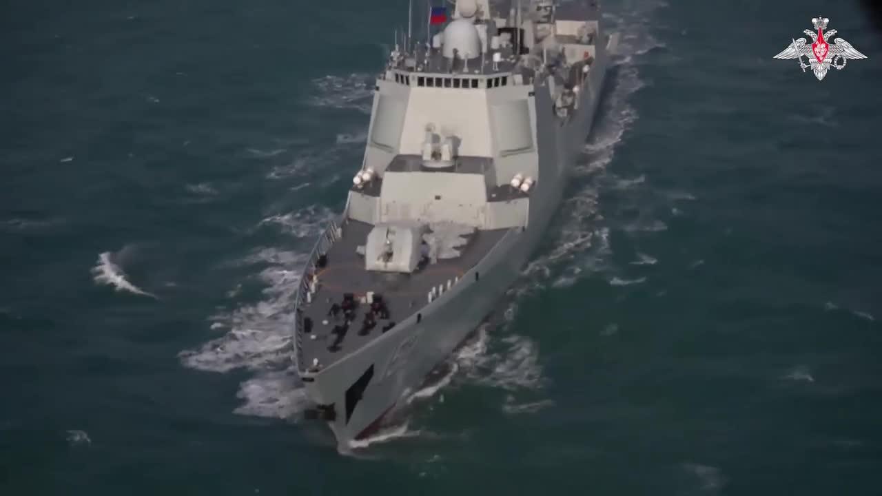 Combat ships of Pacific Fleet and Chinese naval forces begin joint Russian-Chinese exercise