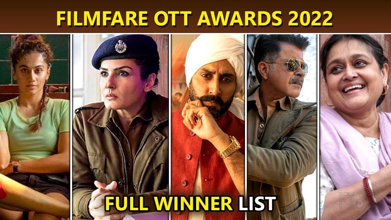 Winner List Of Filmfare OTT Awards 2022 Abhishek Bachchan, Taapsee, Anil Kapoor, Raveena and More