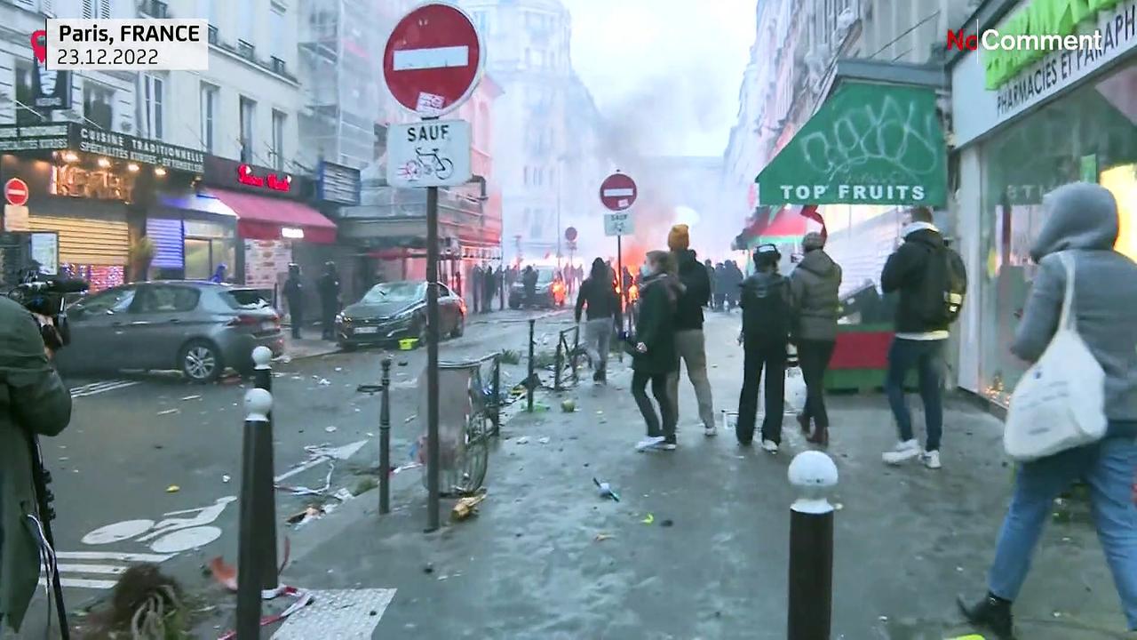 Clashes break out in Paris following mass shooting in a Kurdish neighbourhood