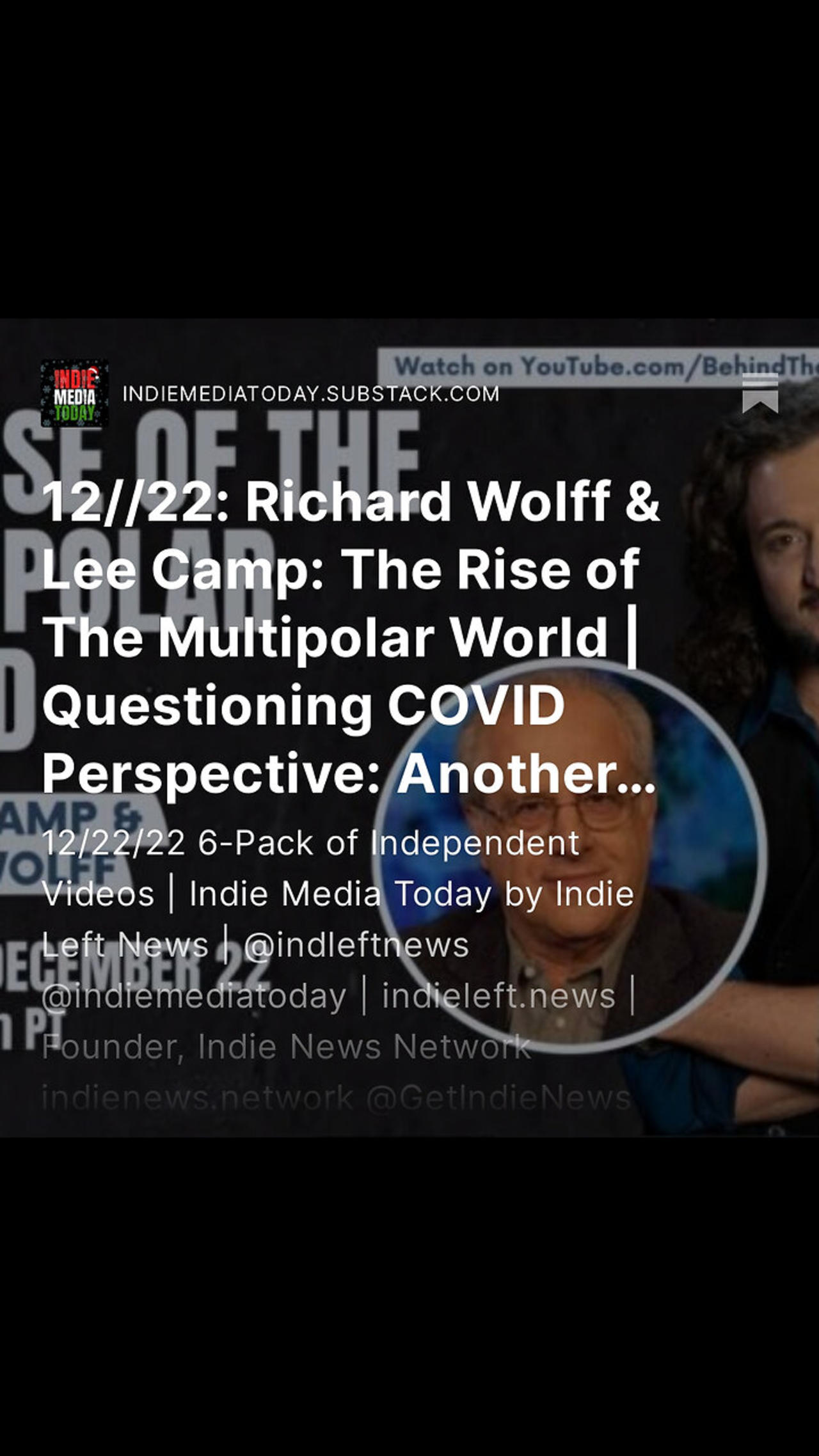 12/22: Richard Wolff & Lee Camp: The Rise of The Multipolar World | #TwitterFiles: a Different View