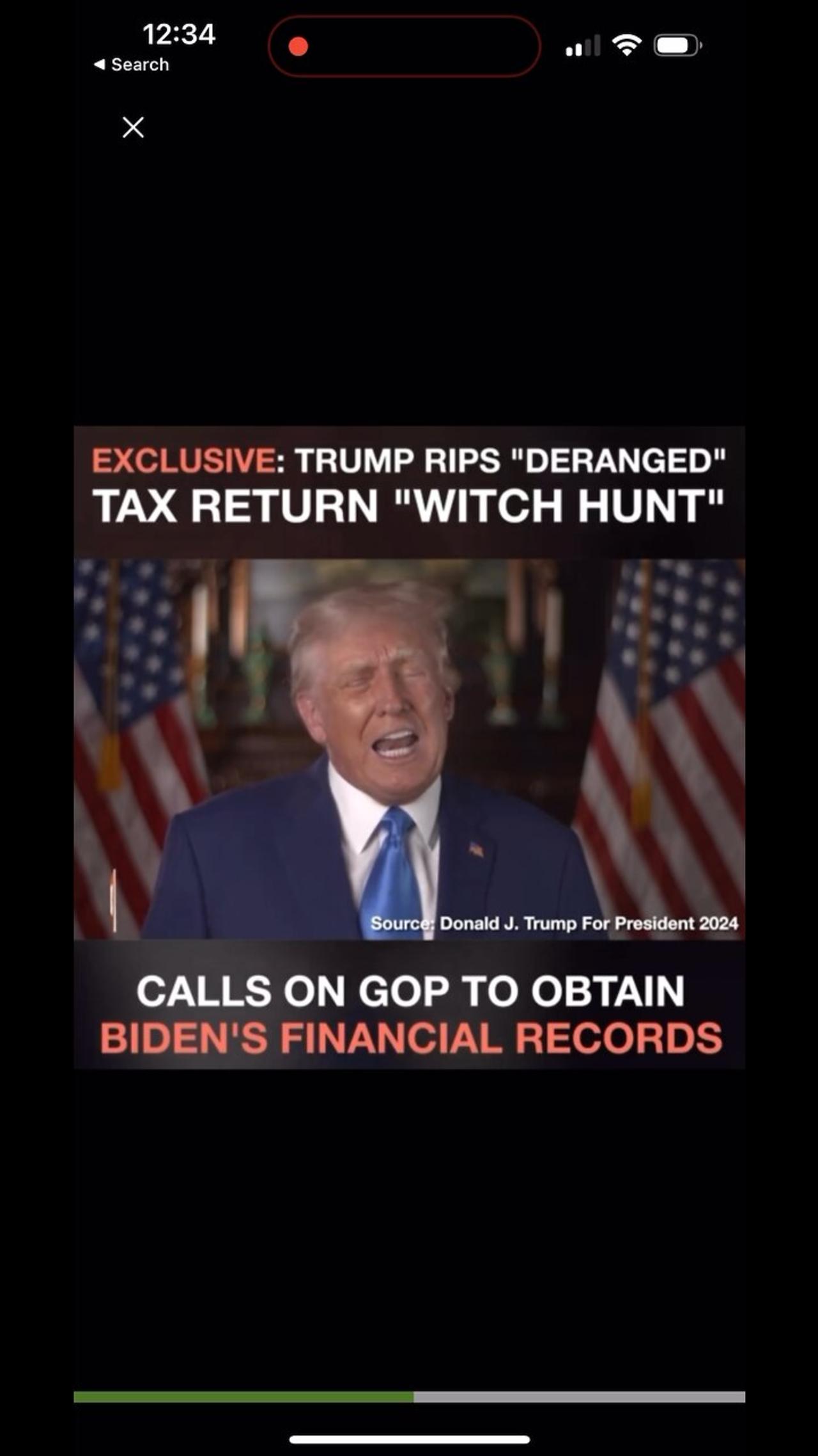 Breaking: Trump Rips Tax Return Witch Hunt and Calls GOP To Obtain Biden’s Financial Records m