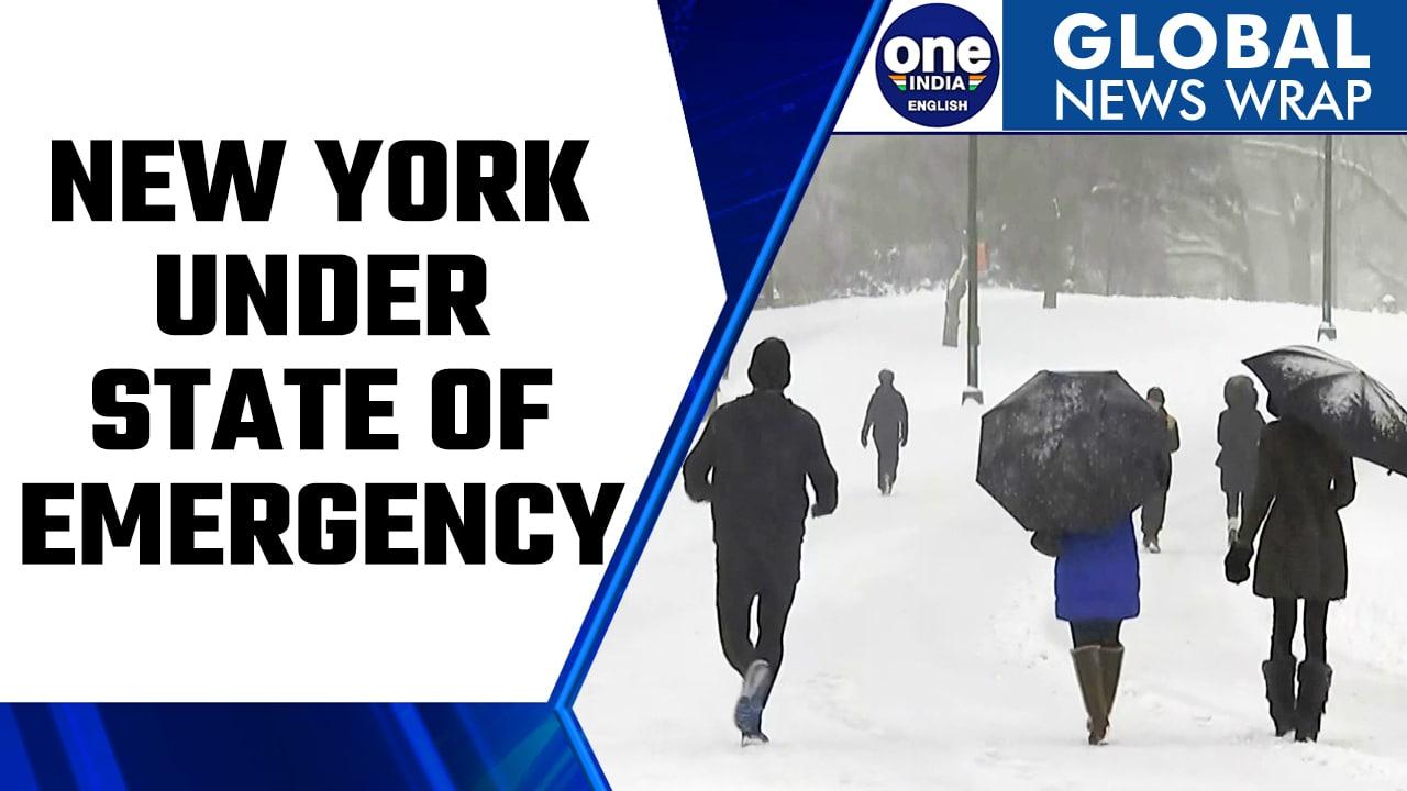 US bomb cyclone: New York under state of emergency, temperature dips to -45°C | Oneindia News*News