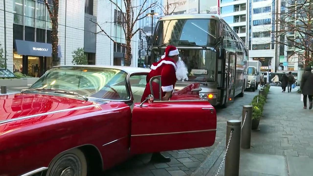 In Japan, a Cadillac is Santa's vehicle of choice