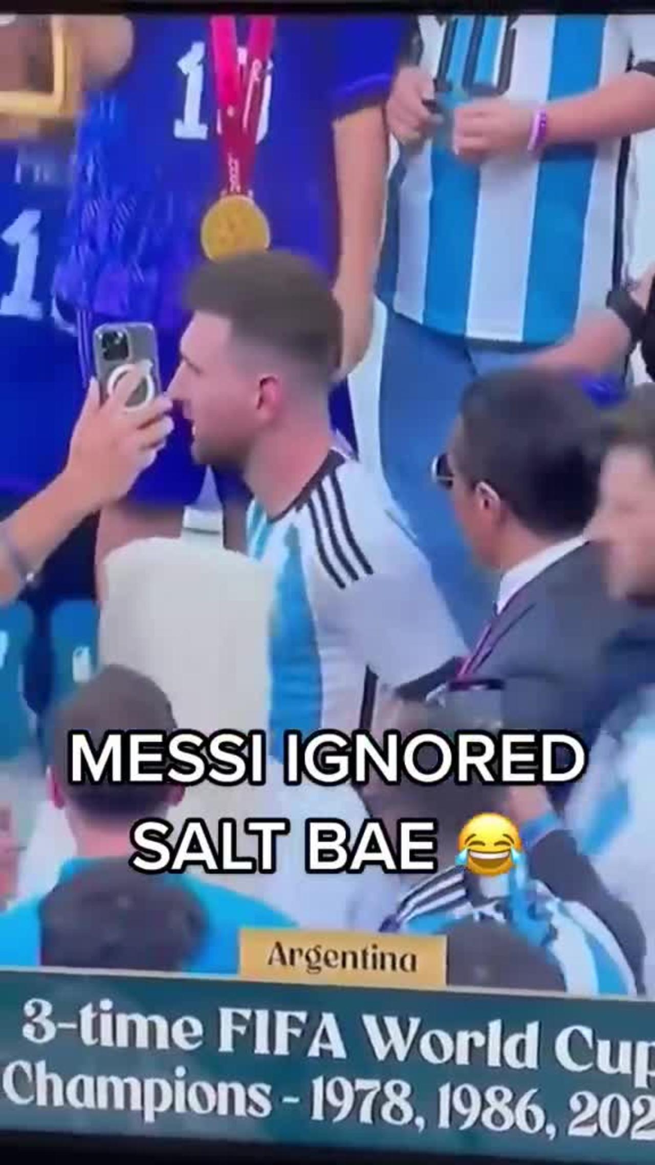 Lionel Messi Ignored Salt Bae After Winning the World Cup #shorts