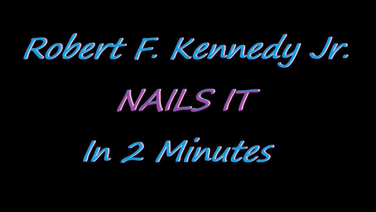 BREAKING THE NORMIES - ROBERT F. KENNEDY JR. NAILS IT IN 2 MINUTES!