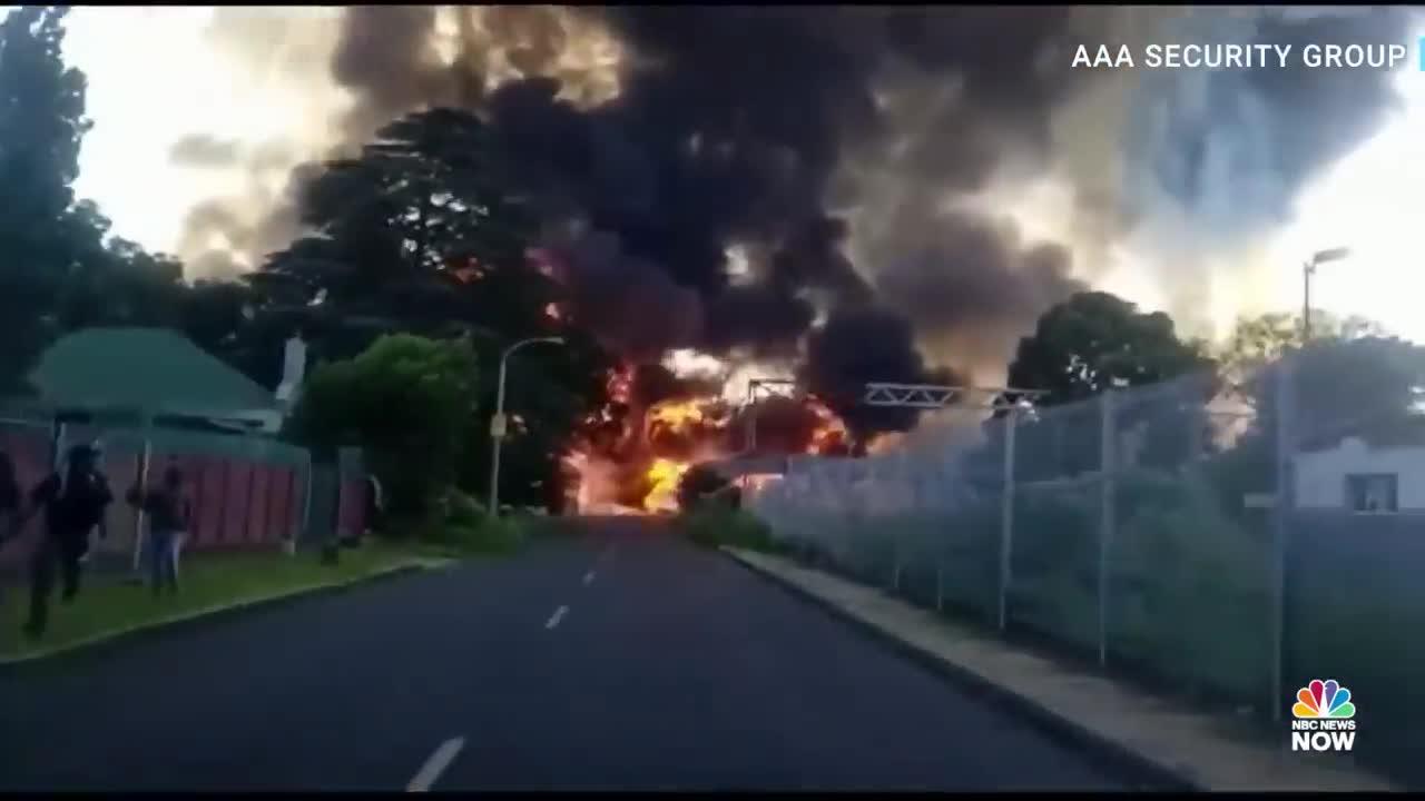 Watch_ Video Captures Moment Gas Tanker Explodes In Johannesburg, Killing 8