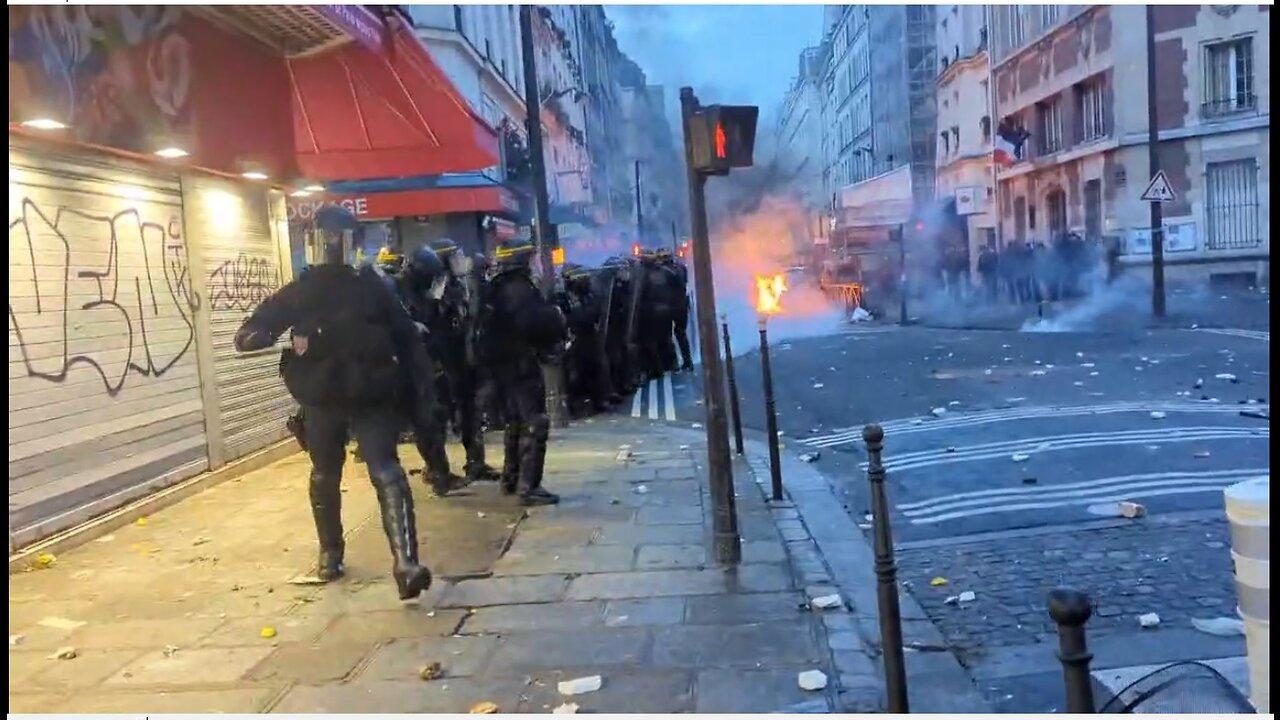 Clashes Erupt in Central Paris