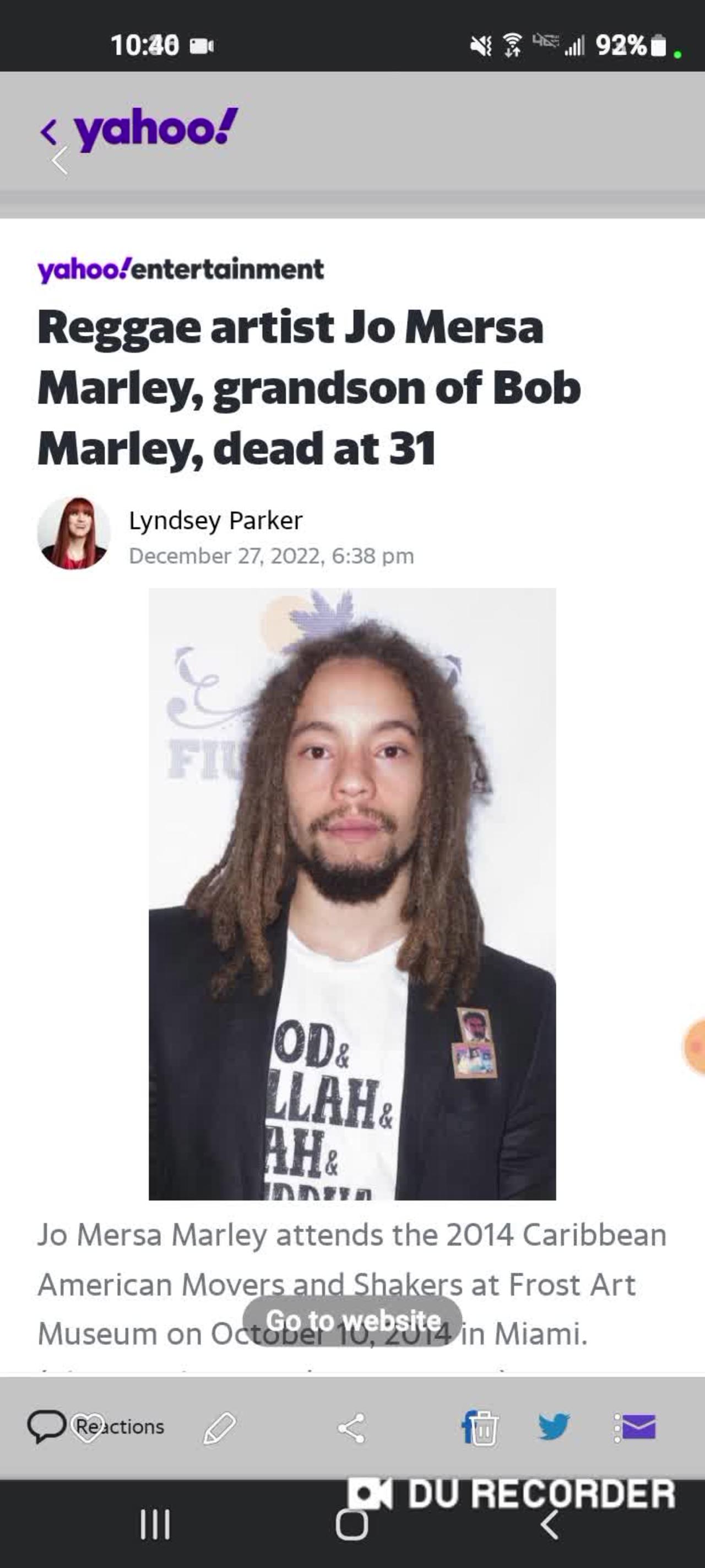 Bob Marley's Grandson Died Suddenly From The Jab?