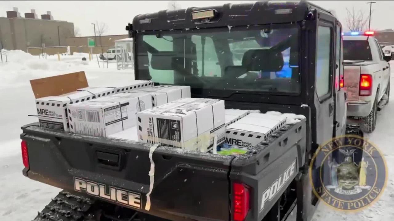 FROZEN FOOD: Cops Feed Buffalo Snow Victims With Emergency Rations