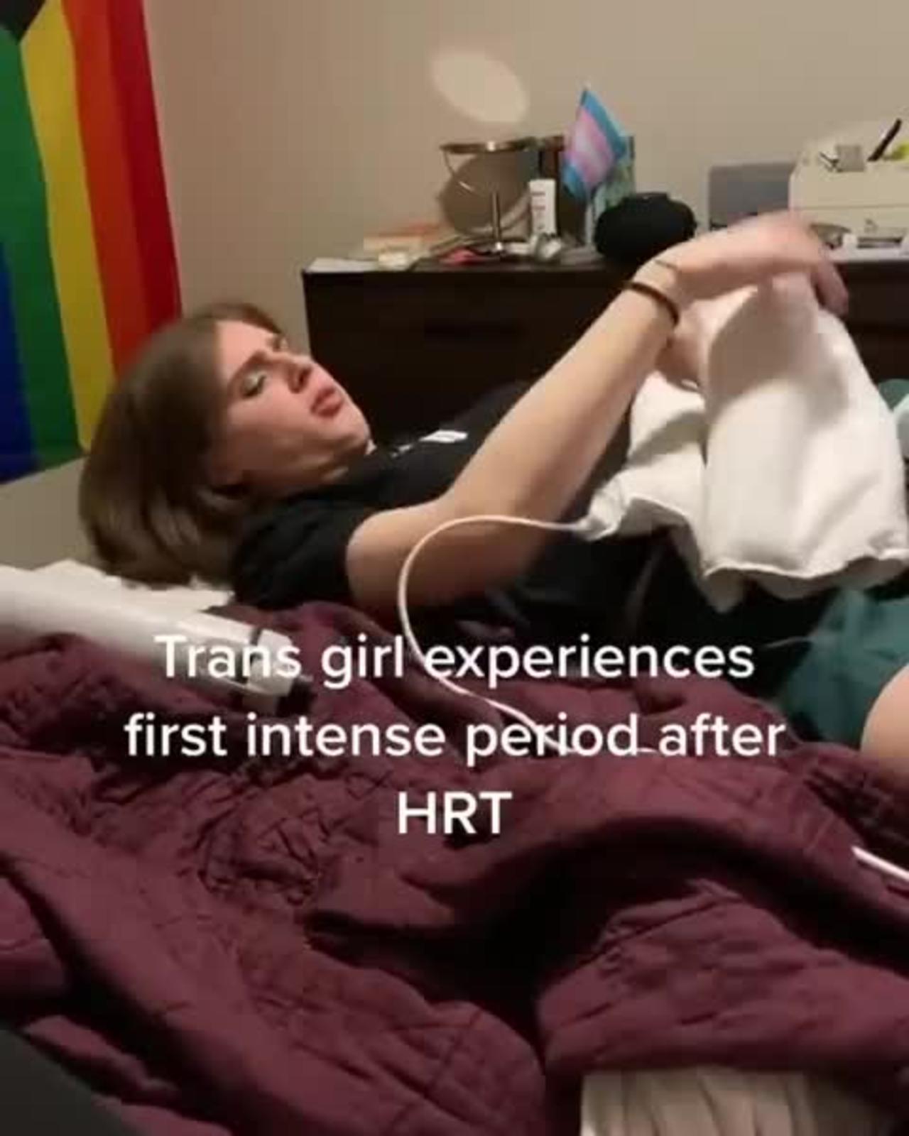 Trans girl experiences first intense period after HRT