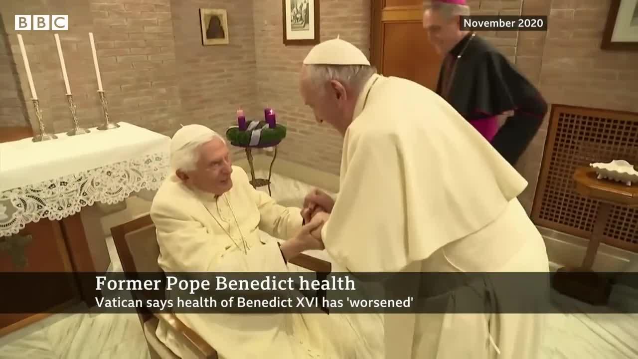 Pope Francis says predecessor Benedict is very ill - BBC News