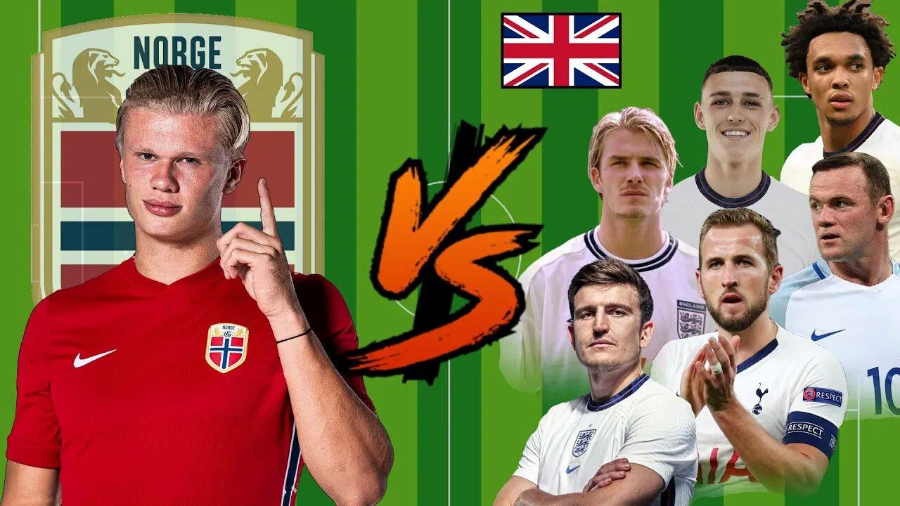Haaland vs England Legends (Beckham-Lampard-Gerrard-Rooney)