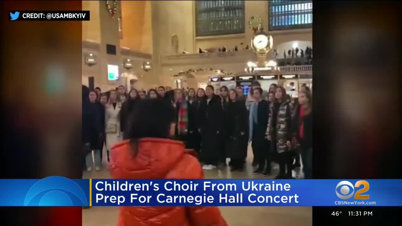 Children's choir from Ukraine prep for Carnegie Hall concert